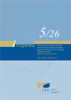 5/26 Irizpena, ekainaren 24koa, Nekazari Gazteen Estatutua arautzen duen eta Nekazari Gazteen Estatutuari buruzko otsailaren 4ko 8/2014 Dekretua indargabetzen duen  dekretu-proiektuari buruzkoa
